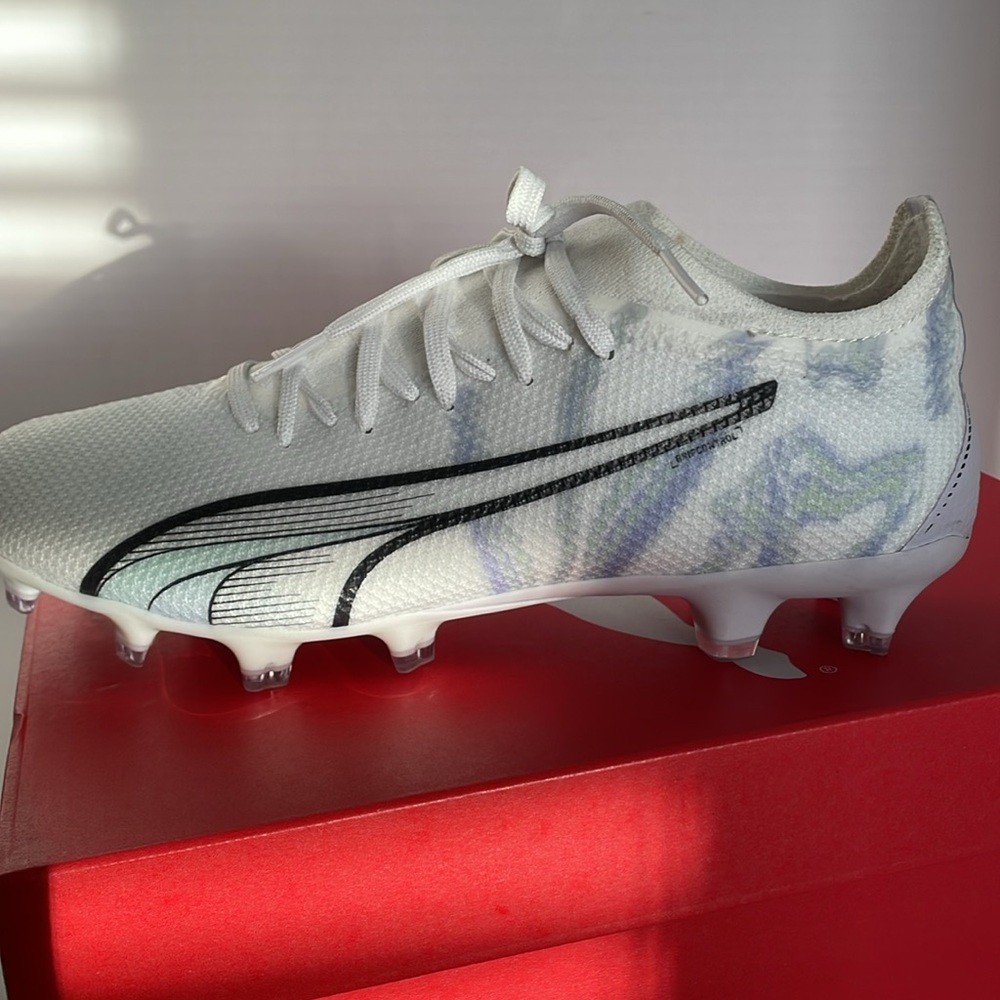 Puma white/black/spring lavender Ultra Match bl gf/ag  clear women’s size 8 - Picture 12 of 14
